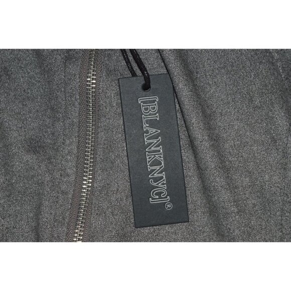 NWT Blank NYC Heathered Gray Waterfall Zip Up Jacket Cowl Neck Women's Size XL - Picture 7 of 12